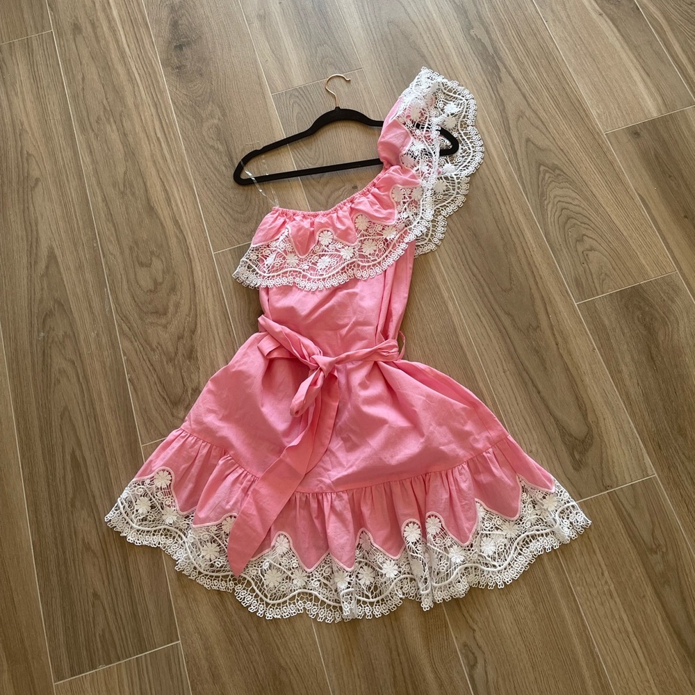 Miguelina sun dress one shoulder/with ruffle